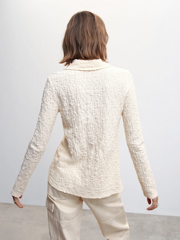 MANGO Bluse 'Crunchy' i beige