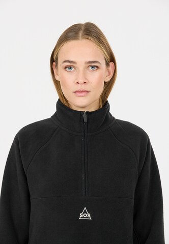SOS Fleecepullover 'Munson' in Schwarz