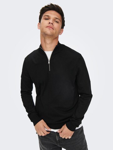 Pullover 'Wyler' di Only & Sons in nero