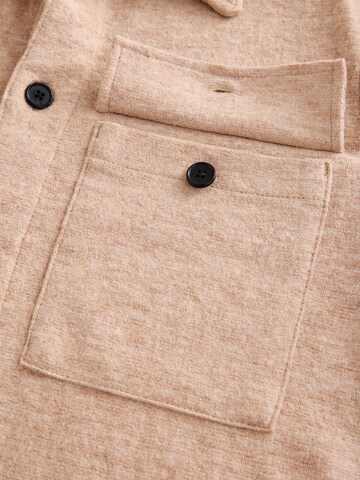 Next Regular fit Button Up Shirt in Beige
