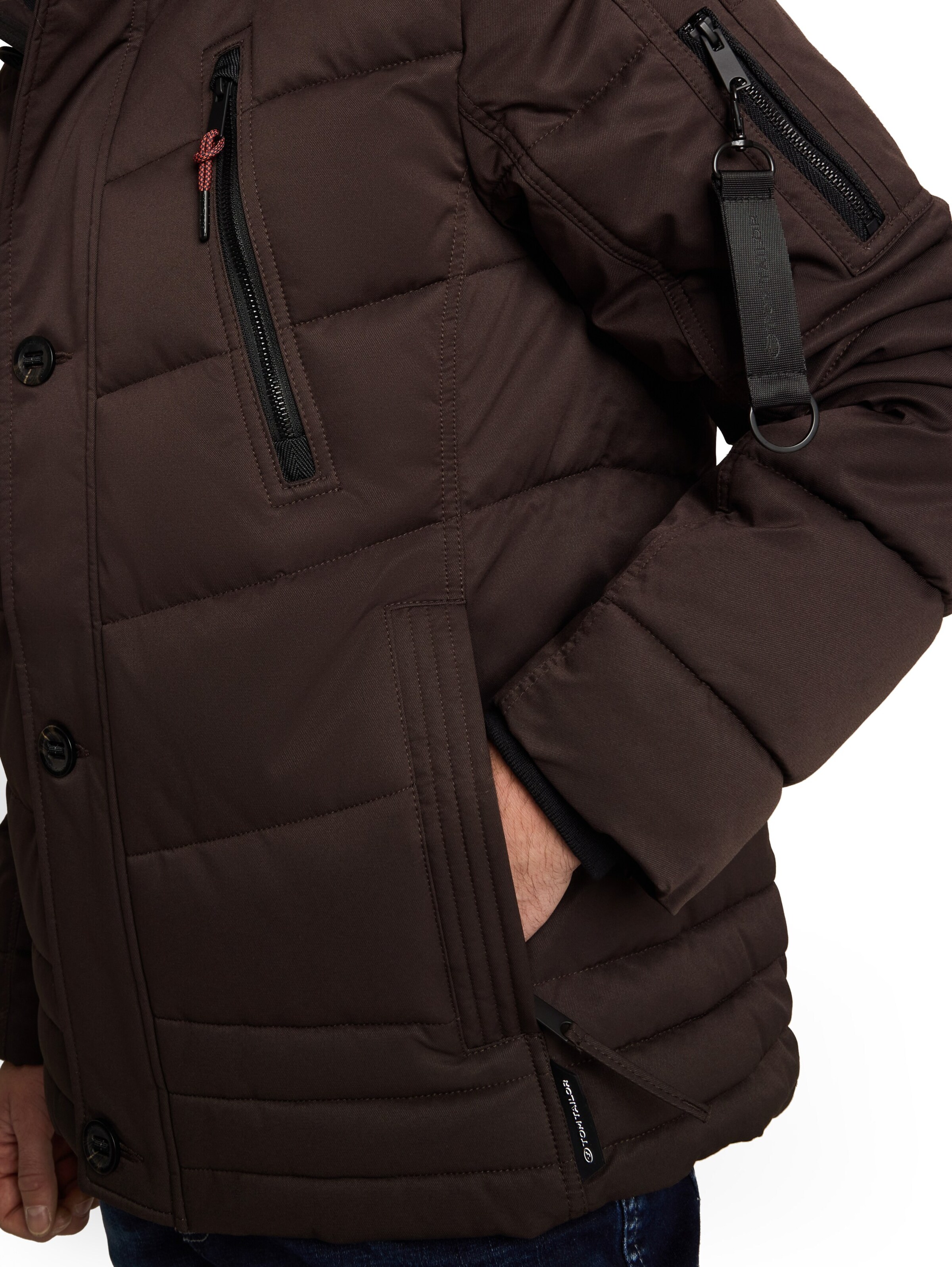 TOM TAILOR Winterjas in Bruin