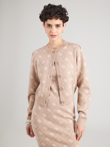 GUESS Вязаная кофта 'SARAH' в Коричневый: спереди