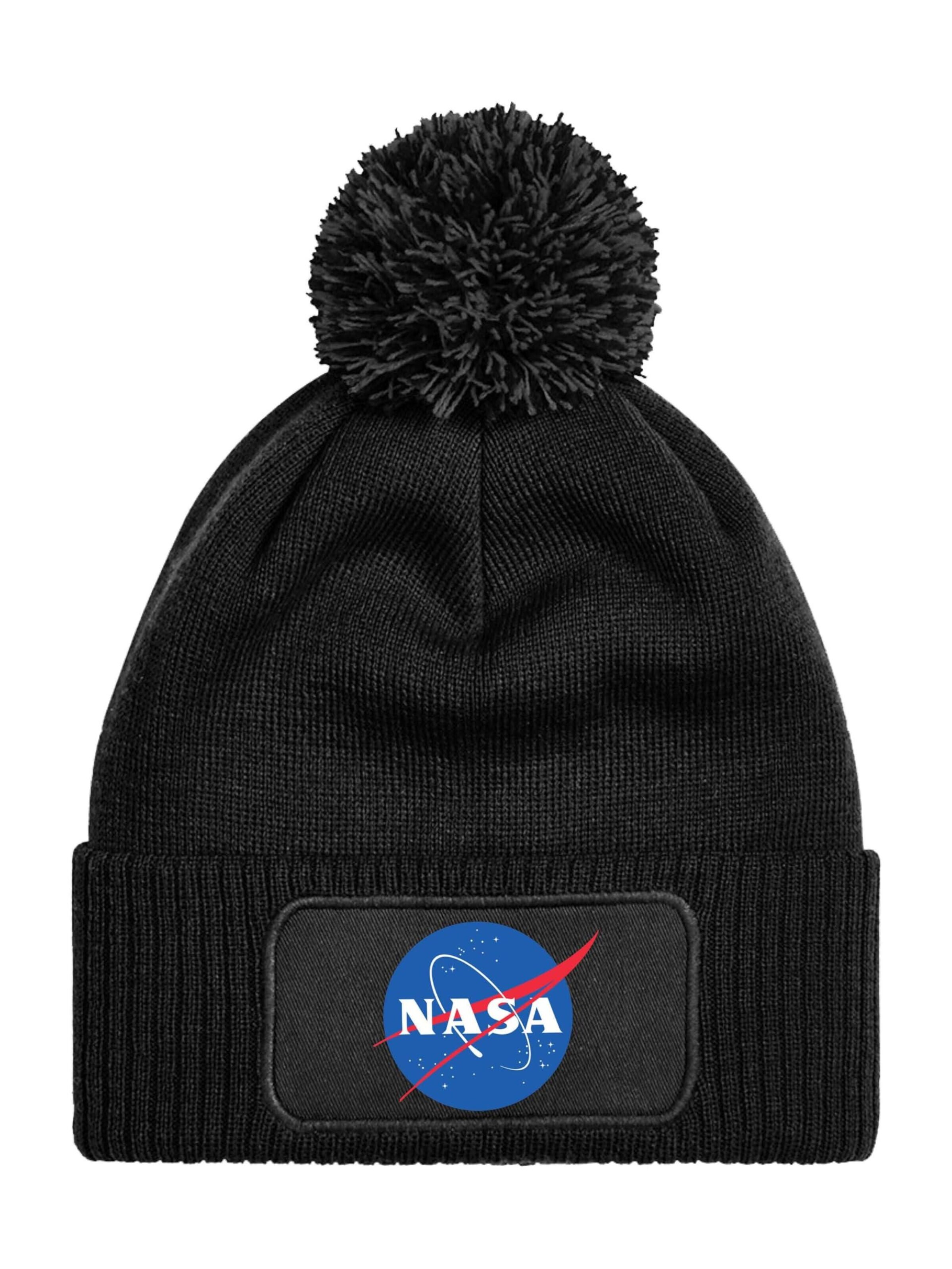 Youth Designz Mütze 'NASA'‌‌‌‌‌‌‌ in Schwarz: Vorderseite
