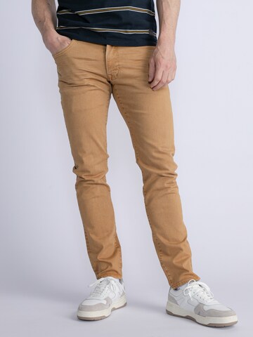 Petrol Industries Slimfit Jeans 'Seaham' in Bruin: voorkant
