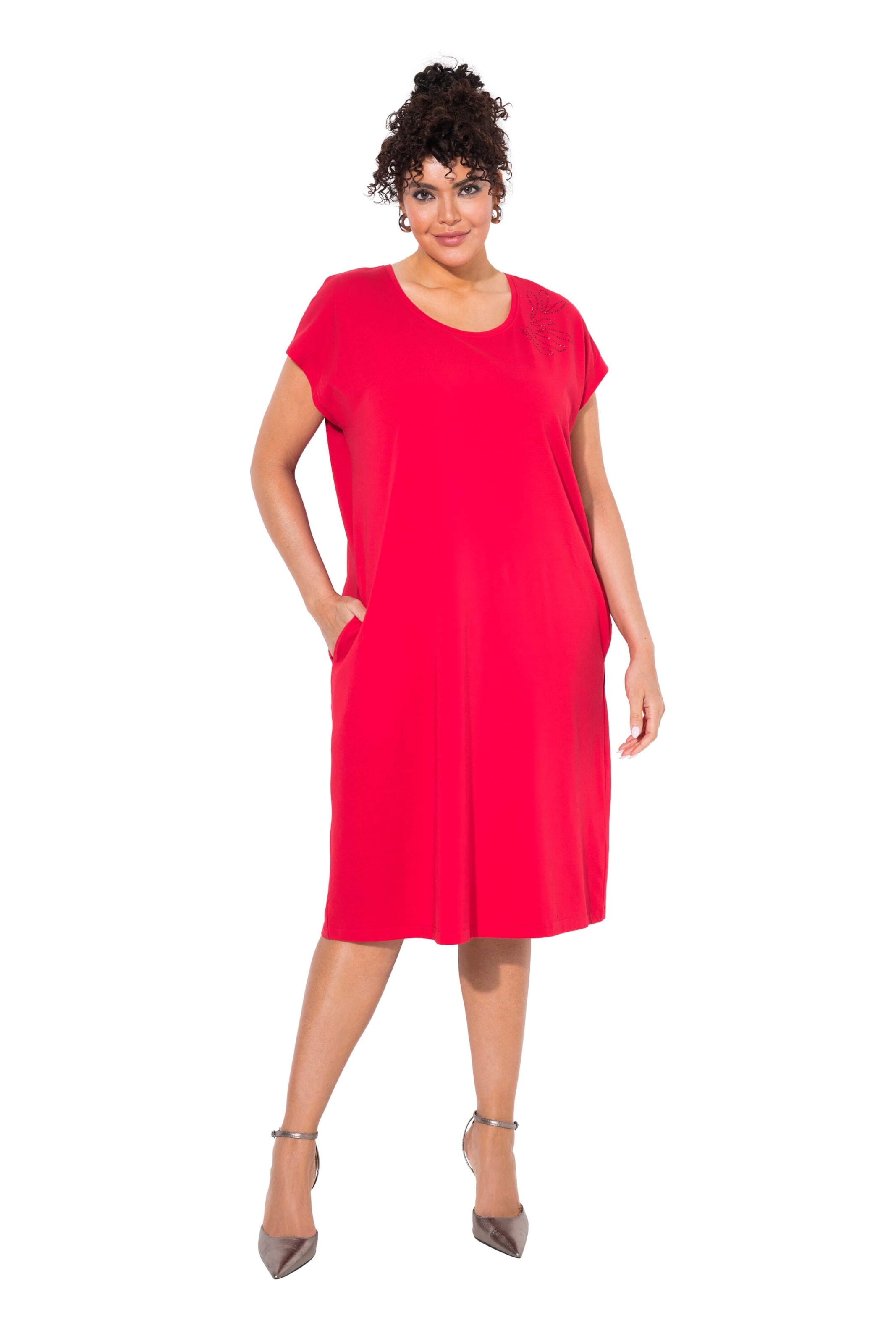 Ulla Popken Dress in Pink: front