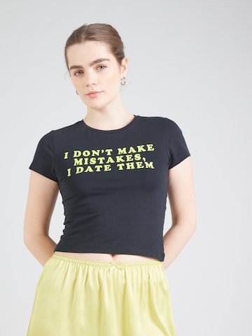 Noisy may Shirt 'NMMOLLY' in Zwart: voorkant