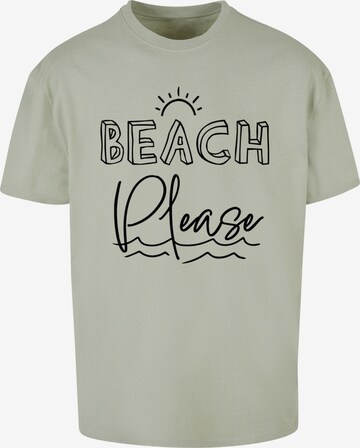 Merchcode Shirt 'Beach Please' in Green: front