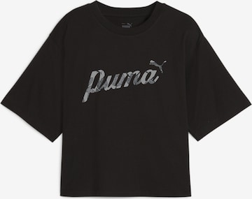 PUMA Shirt 'Blossom' in Zwart: voorkant