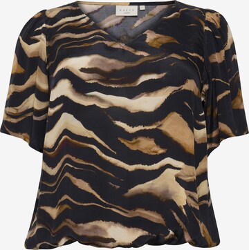 KAFFE CURVE T-shirt 'Lana' i brun: framsida