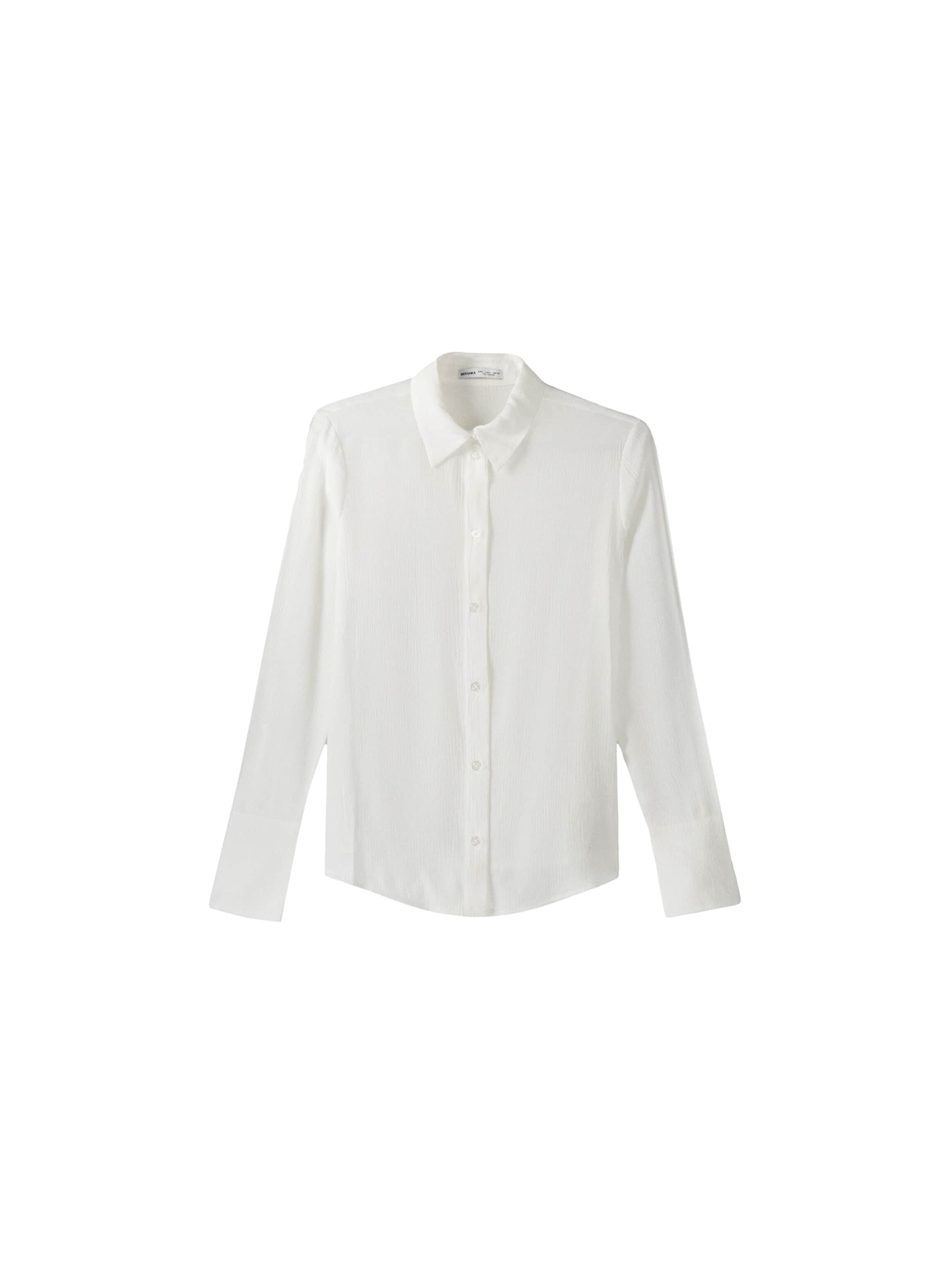 Bershka Pusero värissä valkoinen: etupuoli