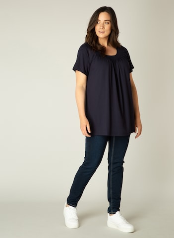 BASE LEVEL CURVY Shirt 'Yokia' in Blue