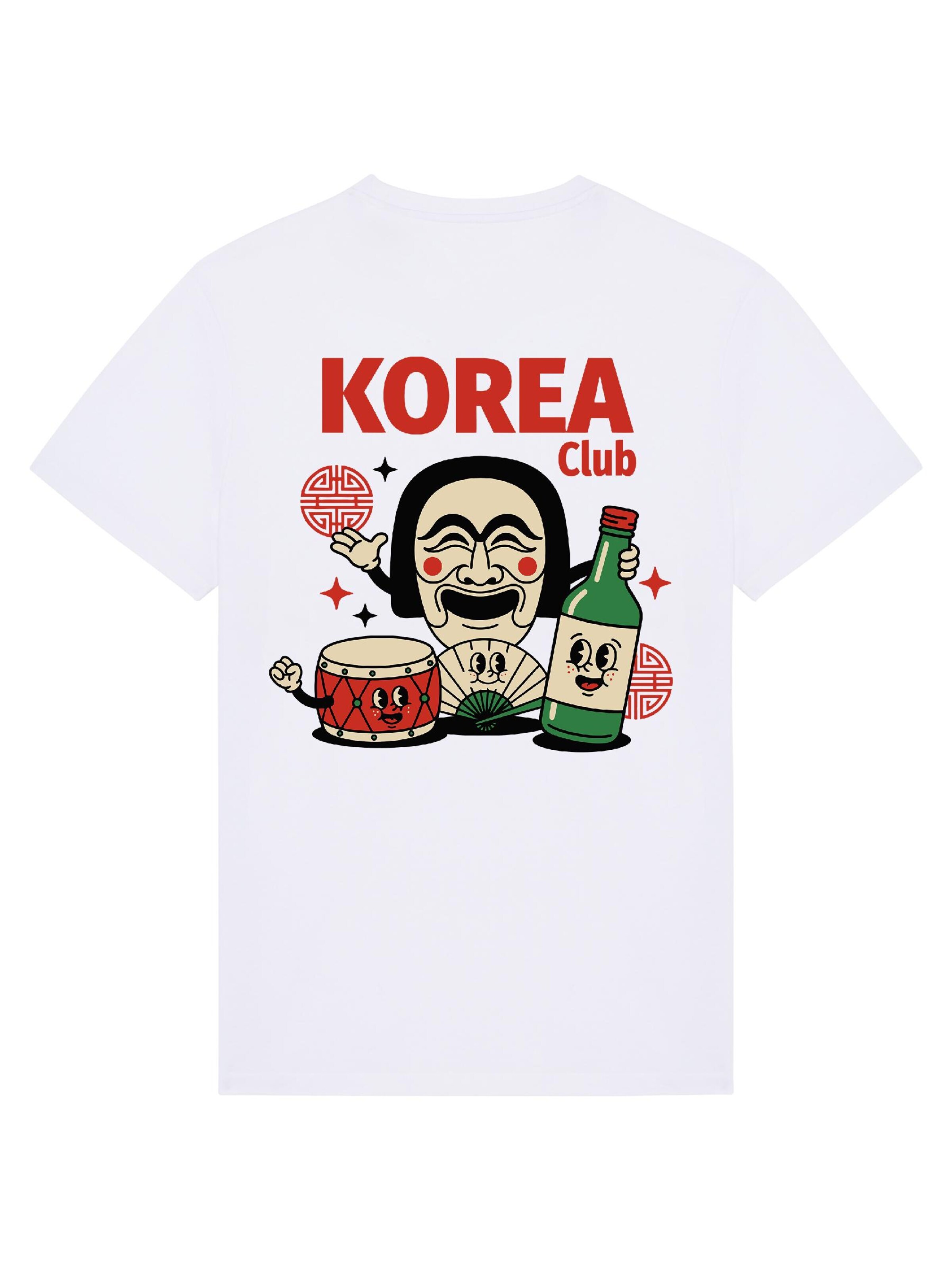 RoamLikeSummer Shirt 'Korea Club'‌‌‌‌‌ in Weiß: Vorderseite