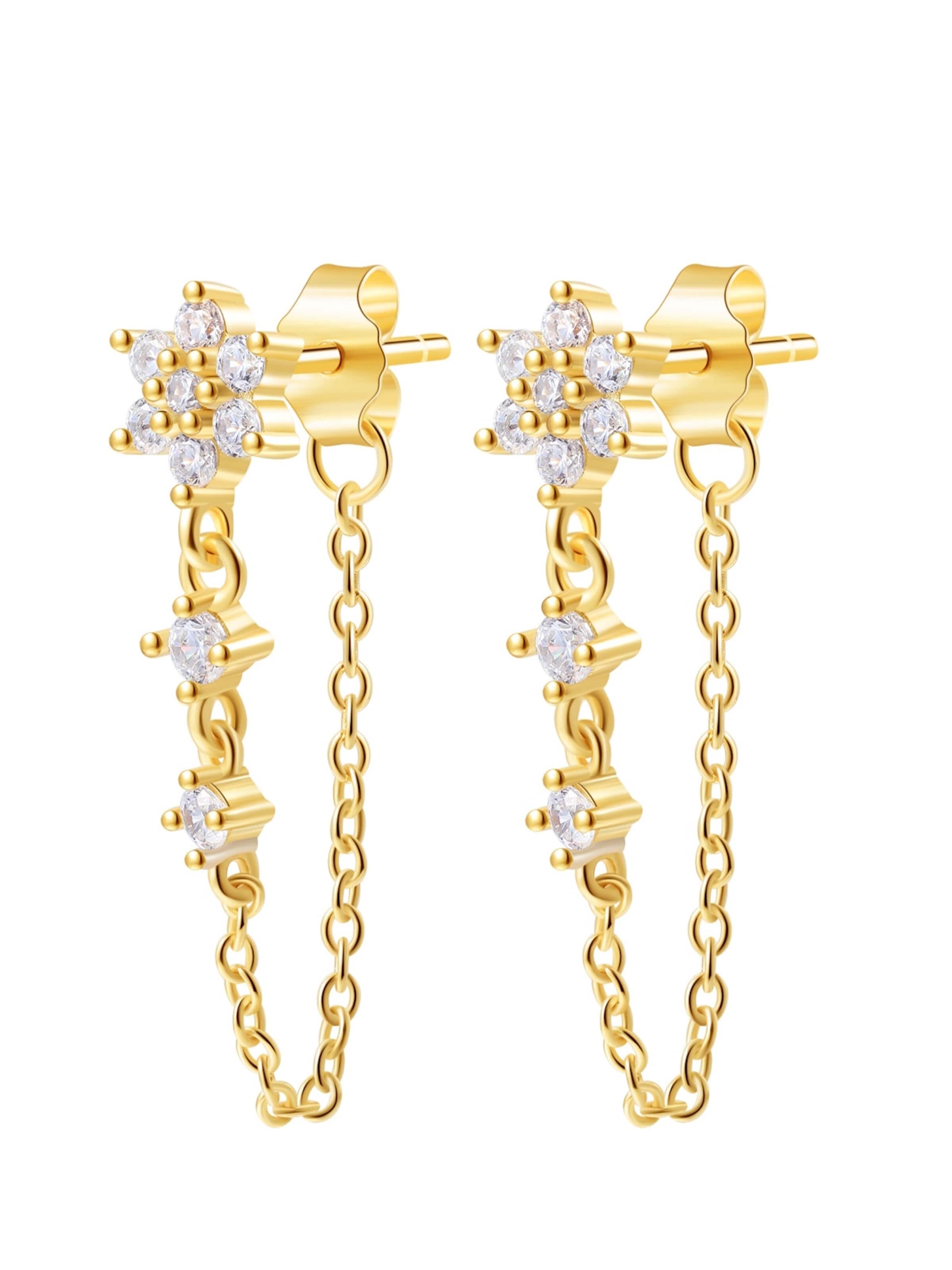 Hey Happiness Earrings 'Soft Bloom' in Gold: front