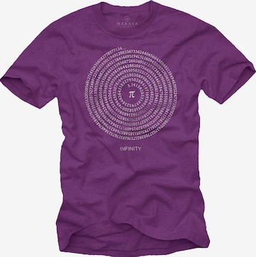 MAKAYA Shirt 'Pi Infinety' in Purple: front