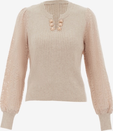 NAEMI Sweater in Beige: front