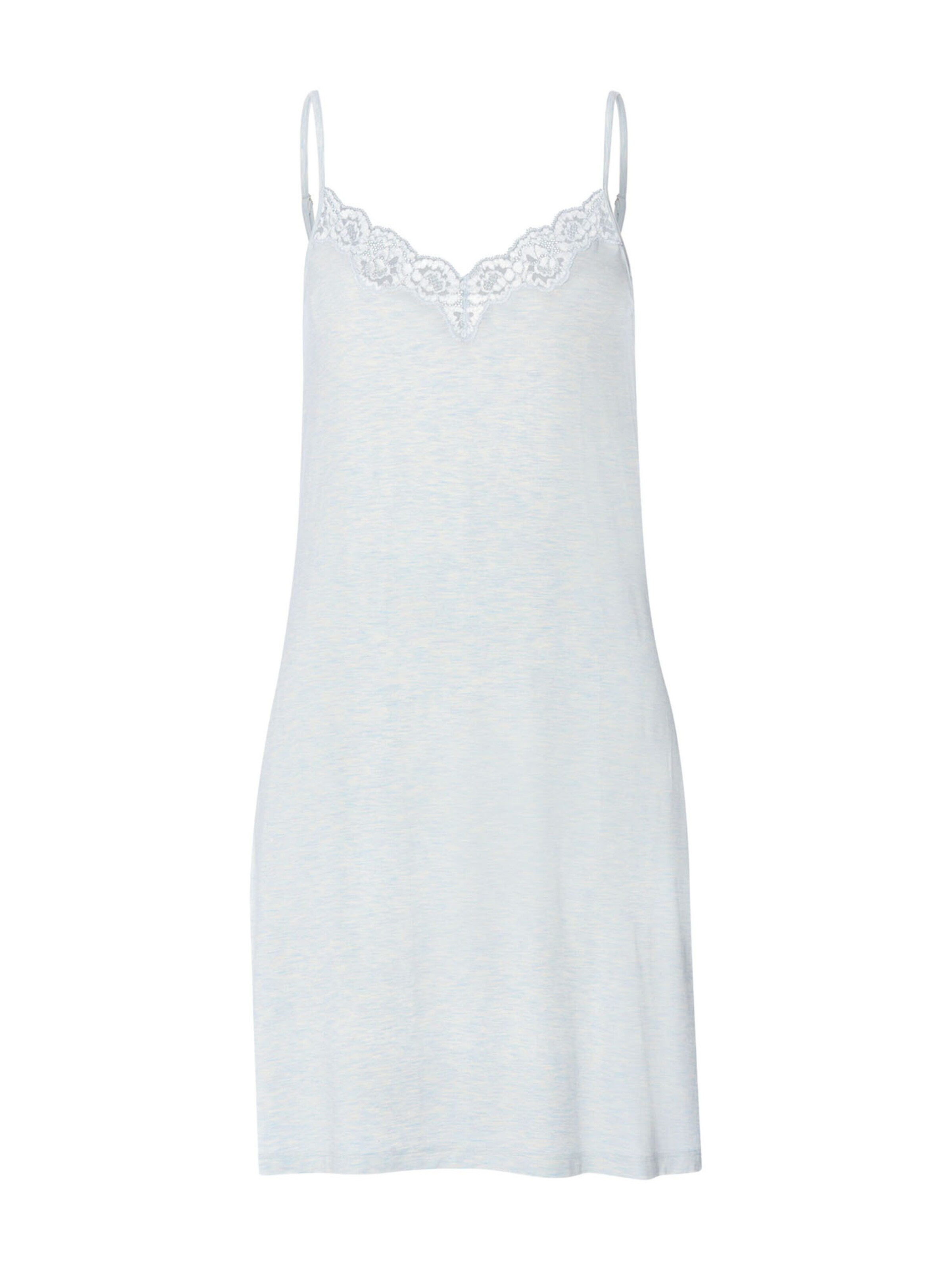 Hanro Nachthemd ' Natural Elegance ' in Blauw: voorkant