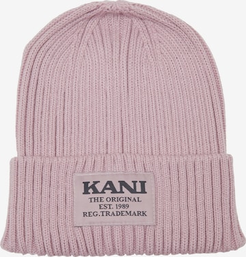 rožinė Karl Kani Megzta kepurė 'Classic': priekis