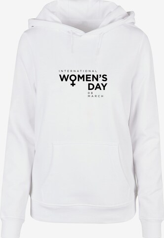 Merchcode Sweatshirt 'WD - International Women's Day' in Wit: voorkant