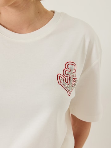 T-shirt Bianco Lucci en blanc