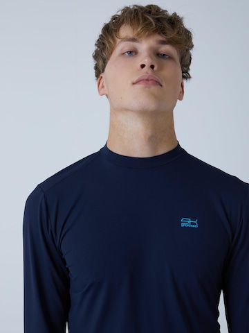 SPORTKIND Performance shirt 'High Neck Long Sleeve Shirt' in Blue: front
