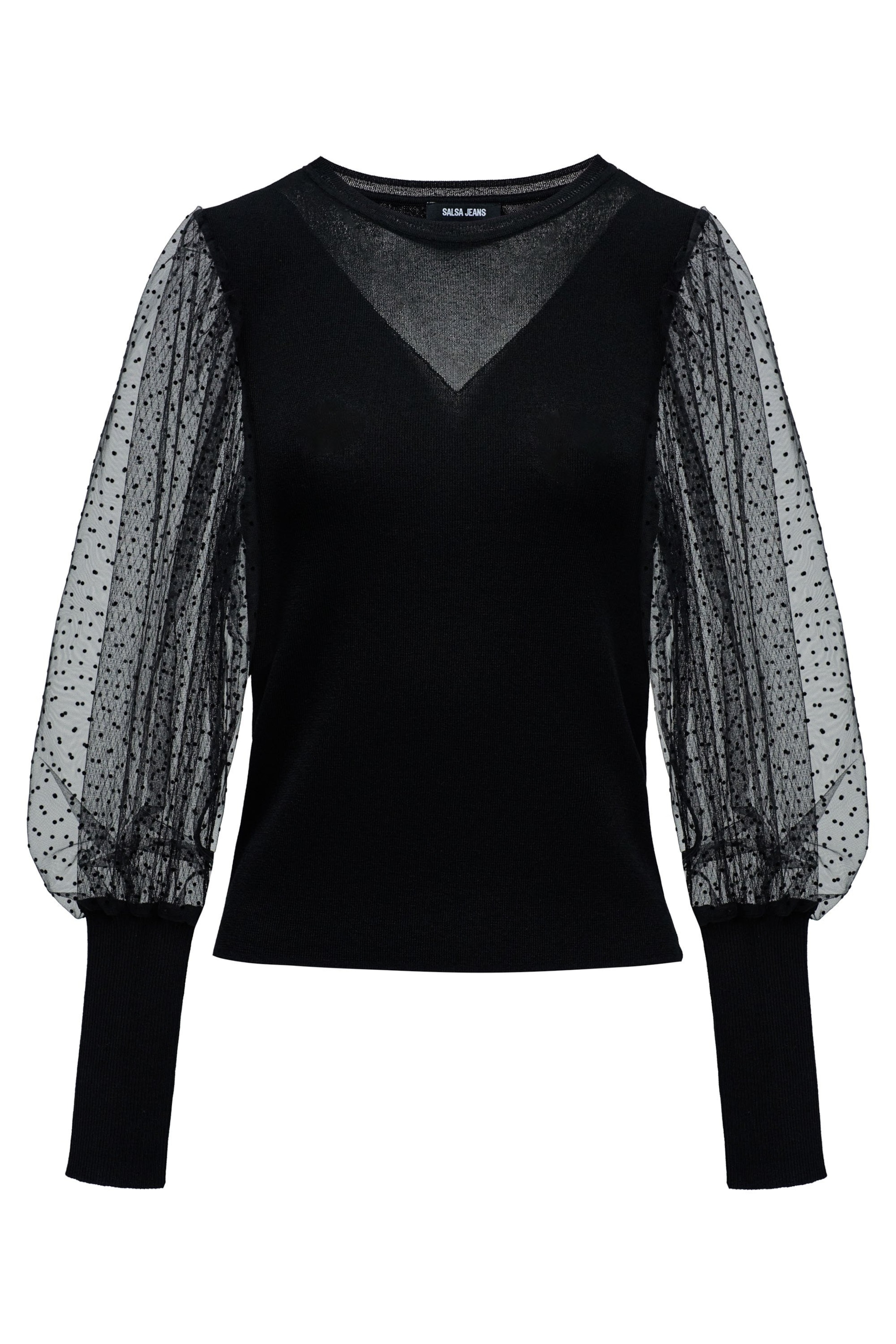 Salsa Jeans Trui in Zwart: voorkant
