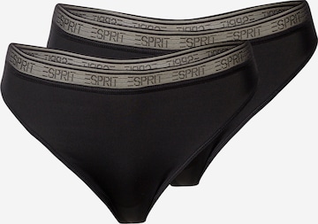 ESPRIT Thong in Black: front