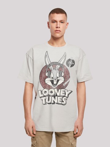 F4NT4STIC Shirt 'Looney Tunes Looney Tunes Bugs Bunny' in Grijs: voorkant