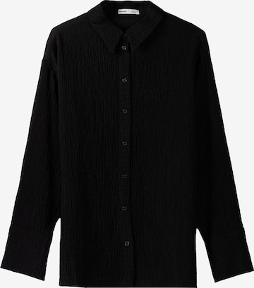 Camicia da donna di Bershka in nero: frontale