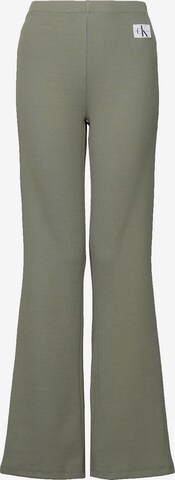 Calvin Klein Jeans Flared Broek in Groen: voorkant