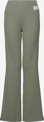 Calvin Klein Jeans Flared Broek in Groen: voorkant