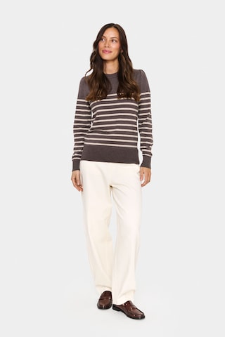 SAINT TROPEZ Pullover 'Mila' in Grau