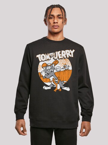 F4NT4STIC Sweatshirt 'Tom And Jerry Play Baseball' in Black: front