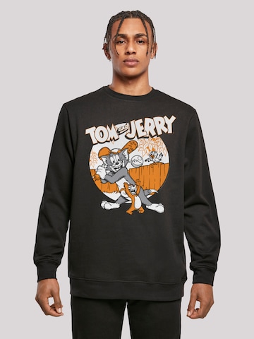 Sweat-shirt 'Tom And Jerry Play Baseball' F4NT4STIC en noir : devant