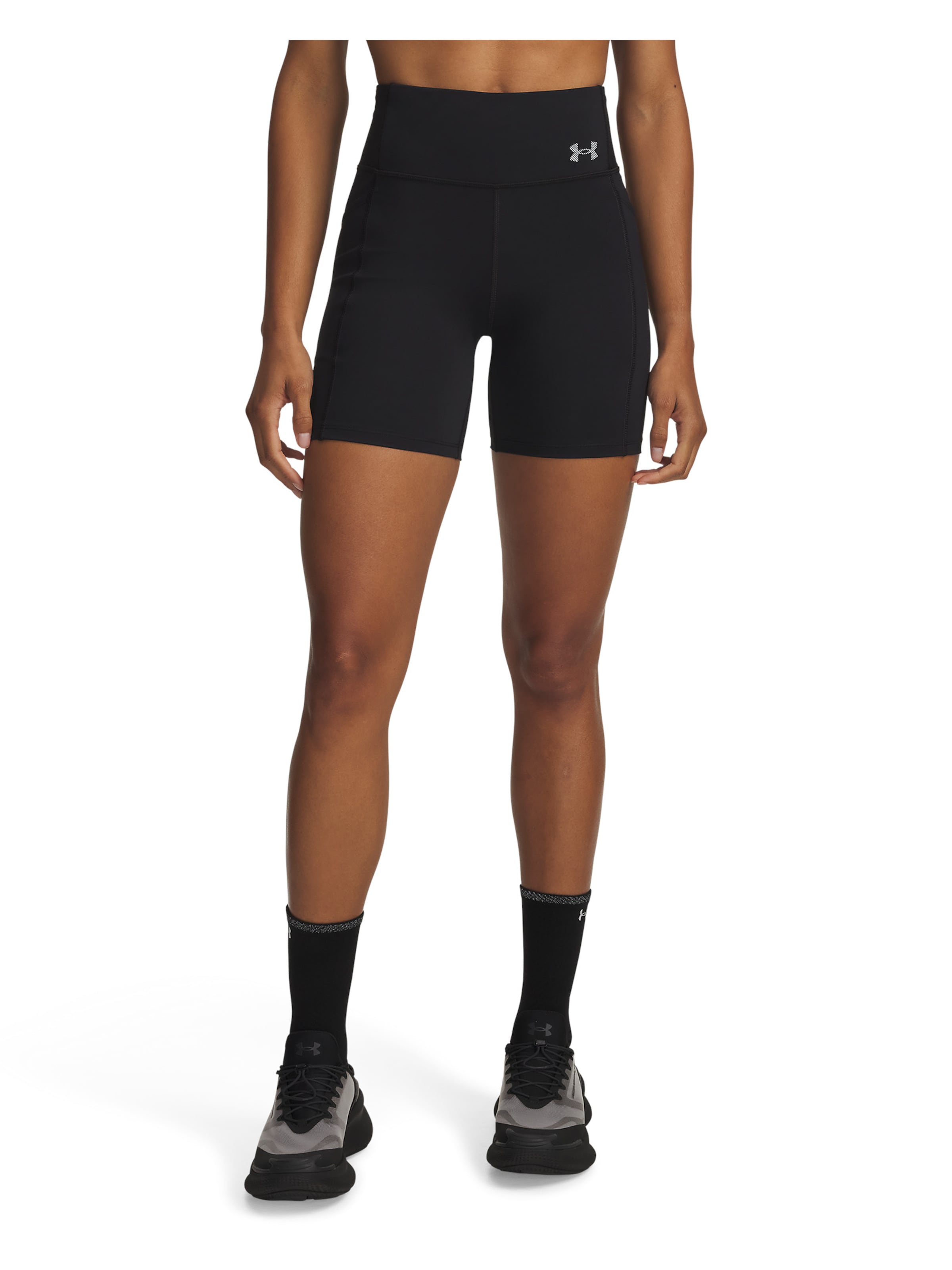 UNDER ARMOUR Skinny Sports trousers in Black: front