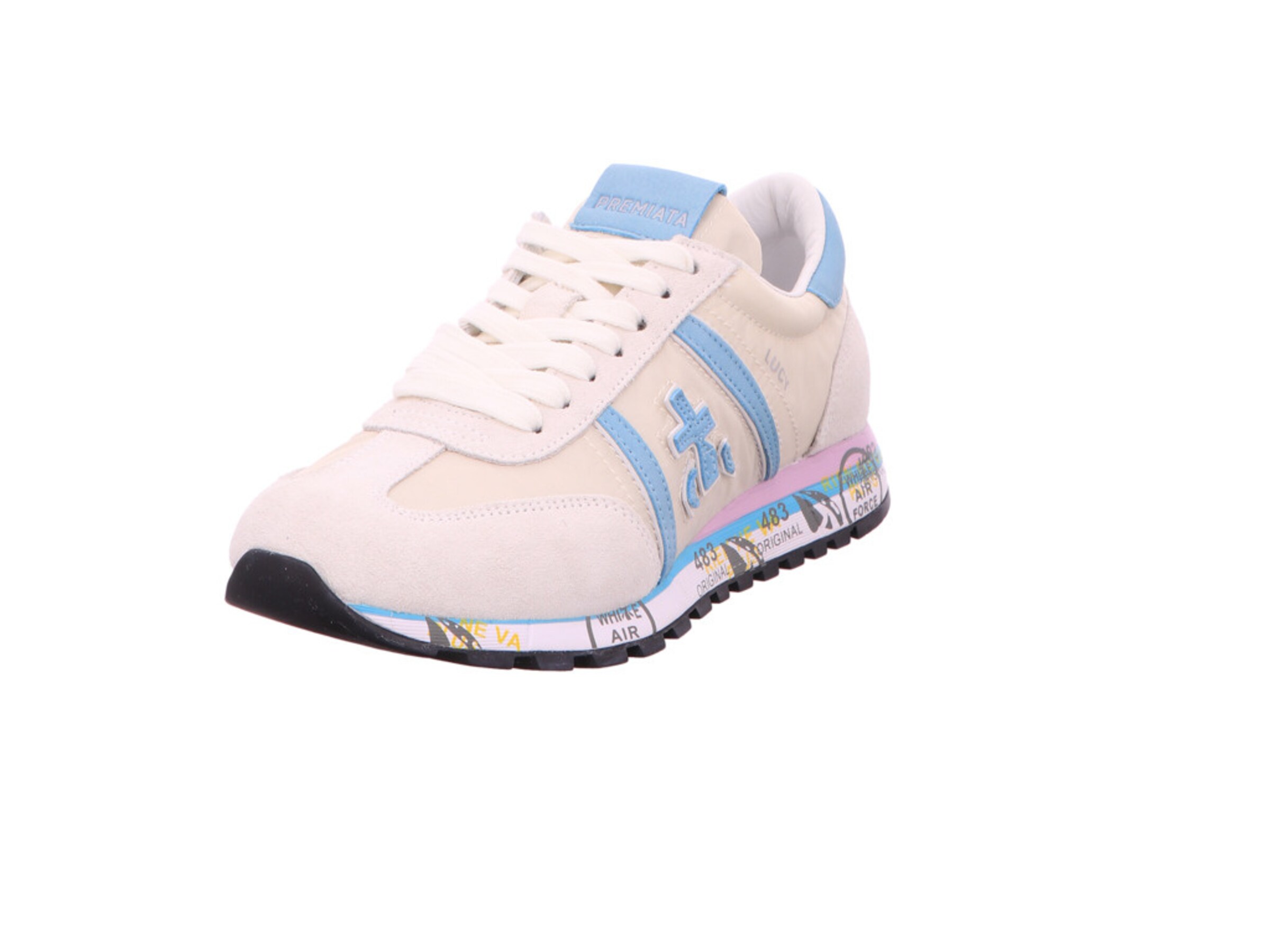 Premiata Veterschoen in Wit: voorkant