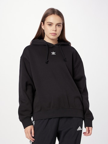 melns ADIDAS ORIGINALS Sportisks džemperis 'Adicolor Essentials friend': no priekšpuses