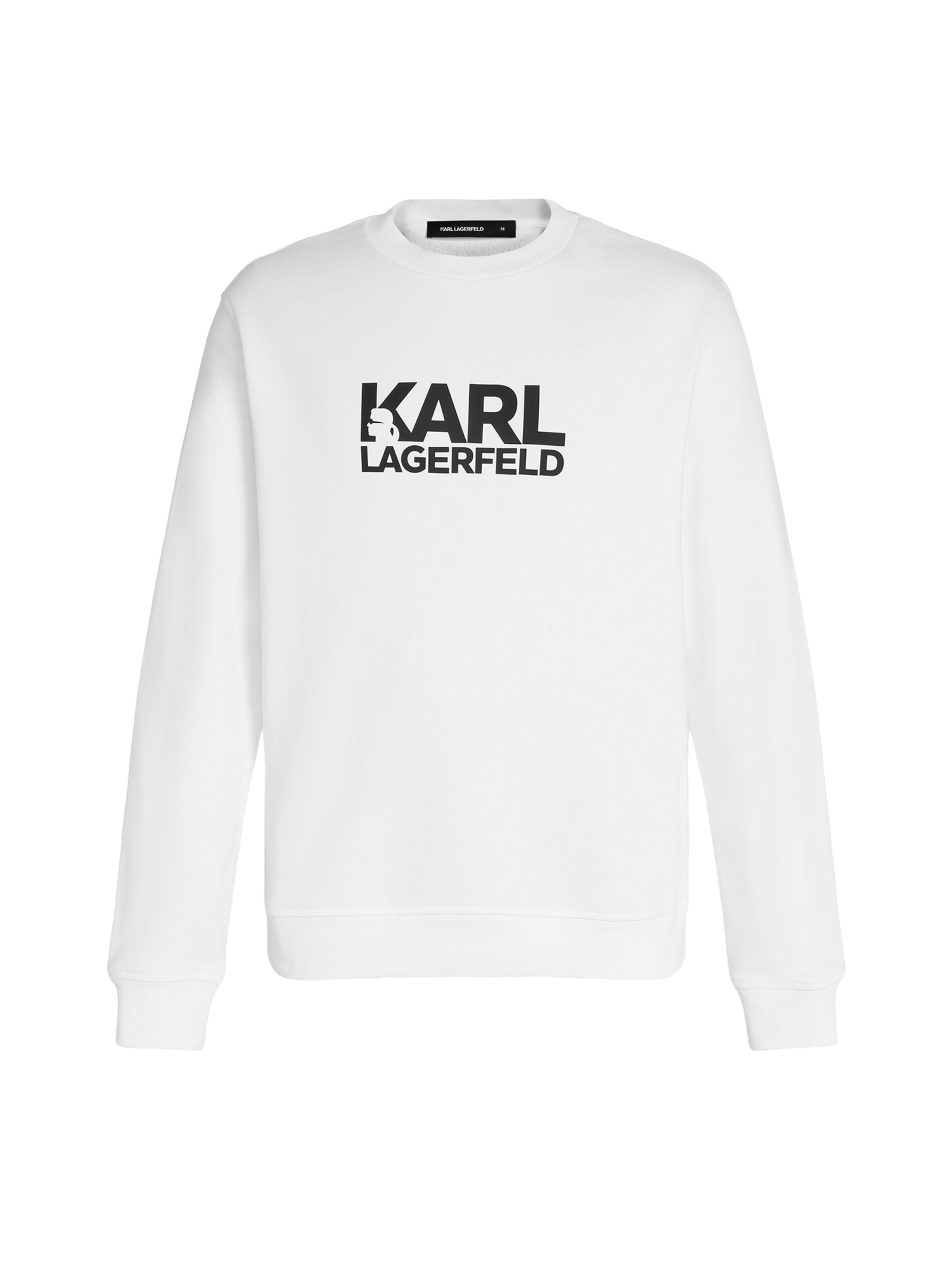 Bluză de molton pe S Karl Lagerfeld pe negru / alb, Vizualizare produs