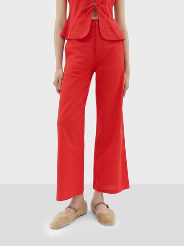 Thinking MU Wide leg Pants 'Karina' in Red: front