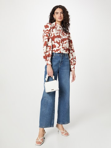 PULZ Jeans Blouse 'AMADA' in Bruin
