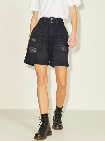 JJXX Loose fit Pleated Jeans 'EVE' in Black: front