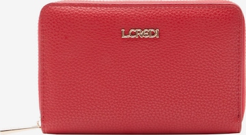 L.CREDI Wallet 'Perla' in Red: front