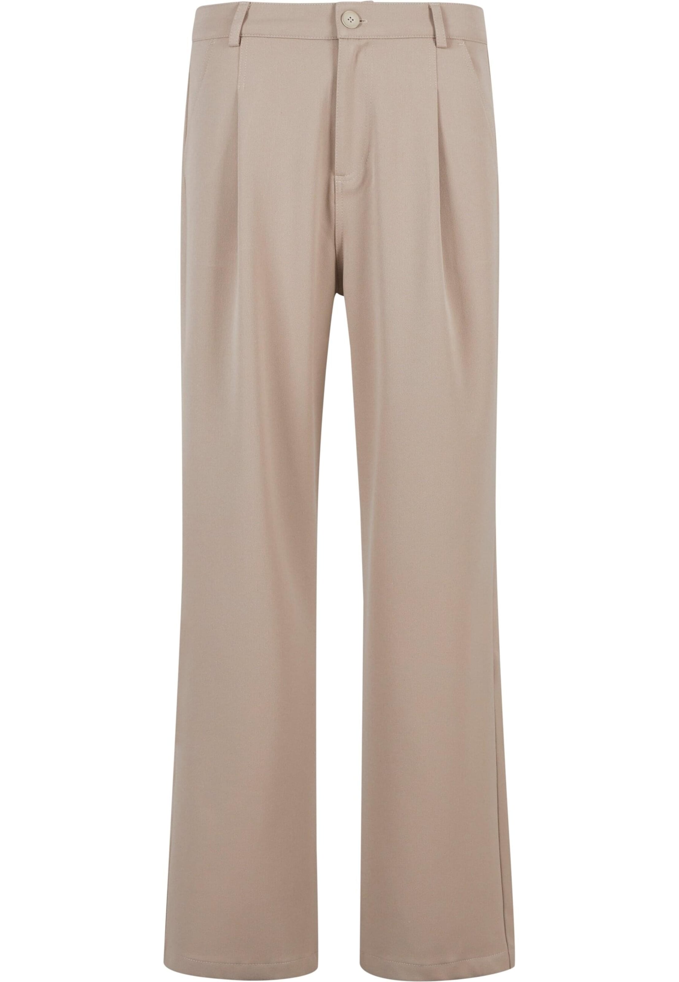 2Y StudiosLoosefit Hlače s naborima &#x27;Tahlo&#x27; - smeđa boja: prednji dio