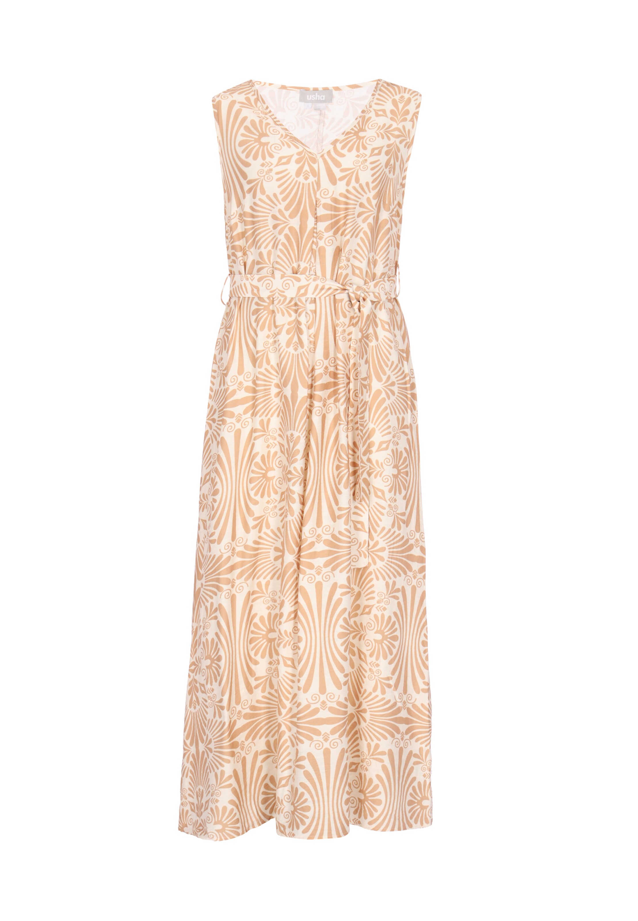 Robe Usha en beige : devant