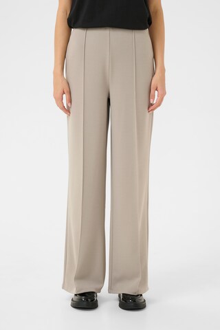 Kaffe Wide leg Broek 'Thea' in Grijs: voorkant