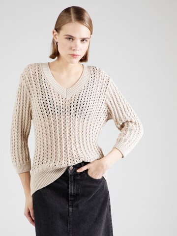 Pull-over MORE & MORE en beige : devant