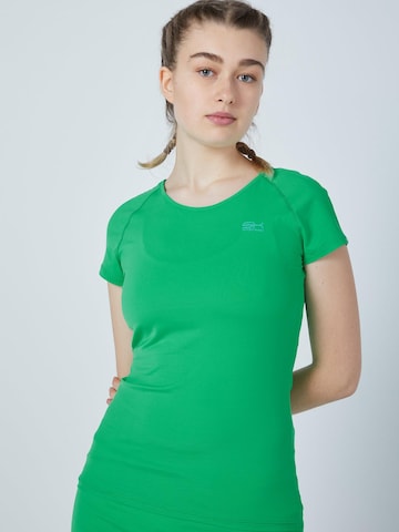 SPORTKIND Performance Shirt 'Capsleeve' in Green: front