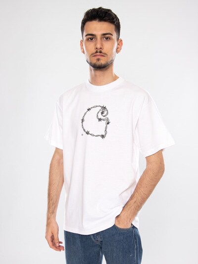 Carhartt WIP Shirt 'S/S BARBWIRE C T-SHIRT' in S in White, Item view