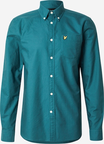 Lyle & Scott Средняя посадка Рубашка в Зеленый: спереди