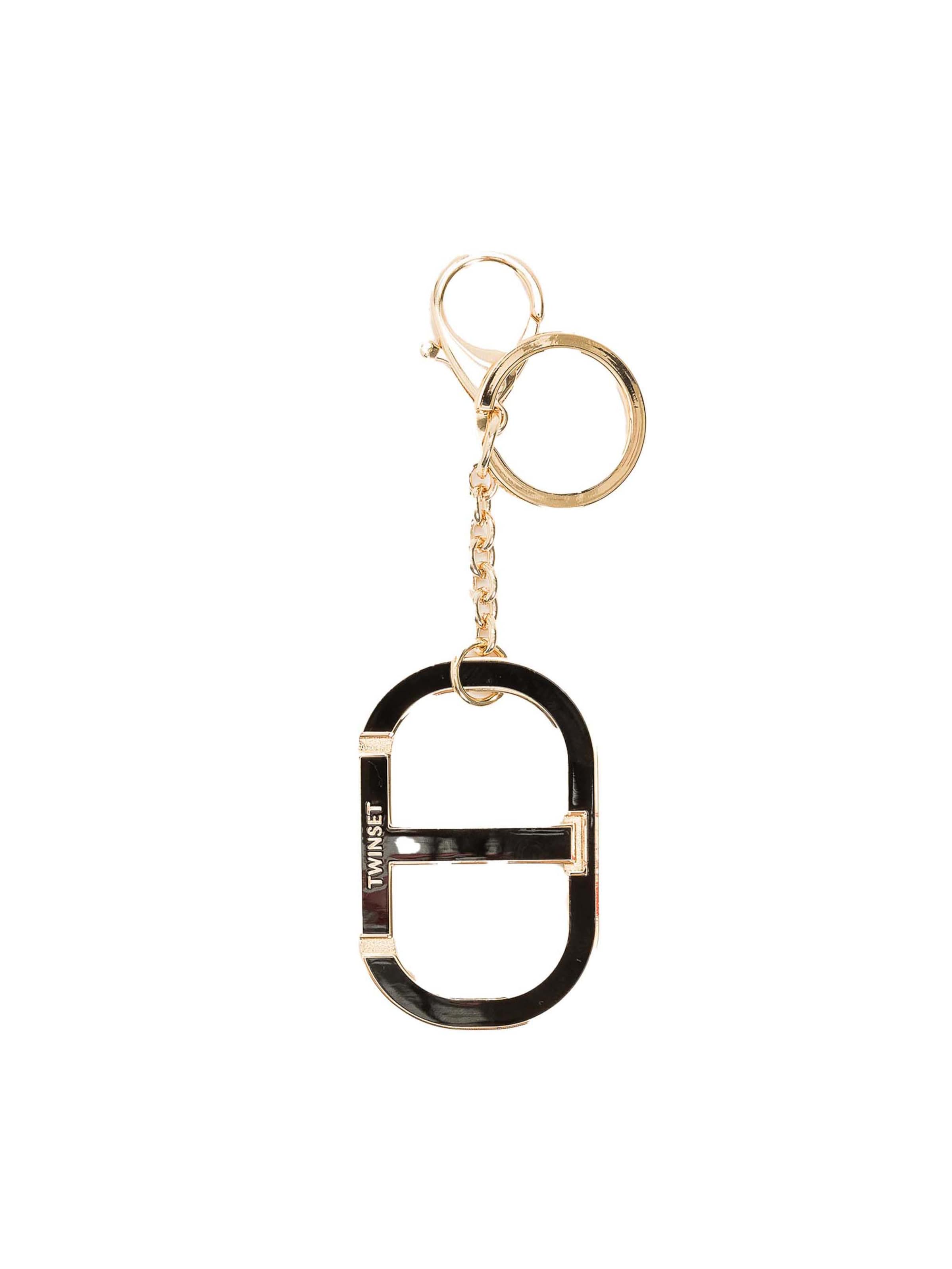 Twin Set Key ring in Black: front