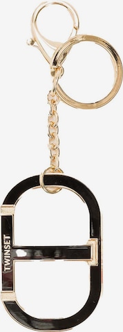 Twin Set Key Ring in Black: front